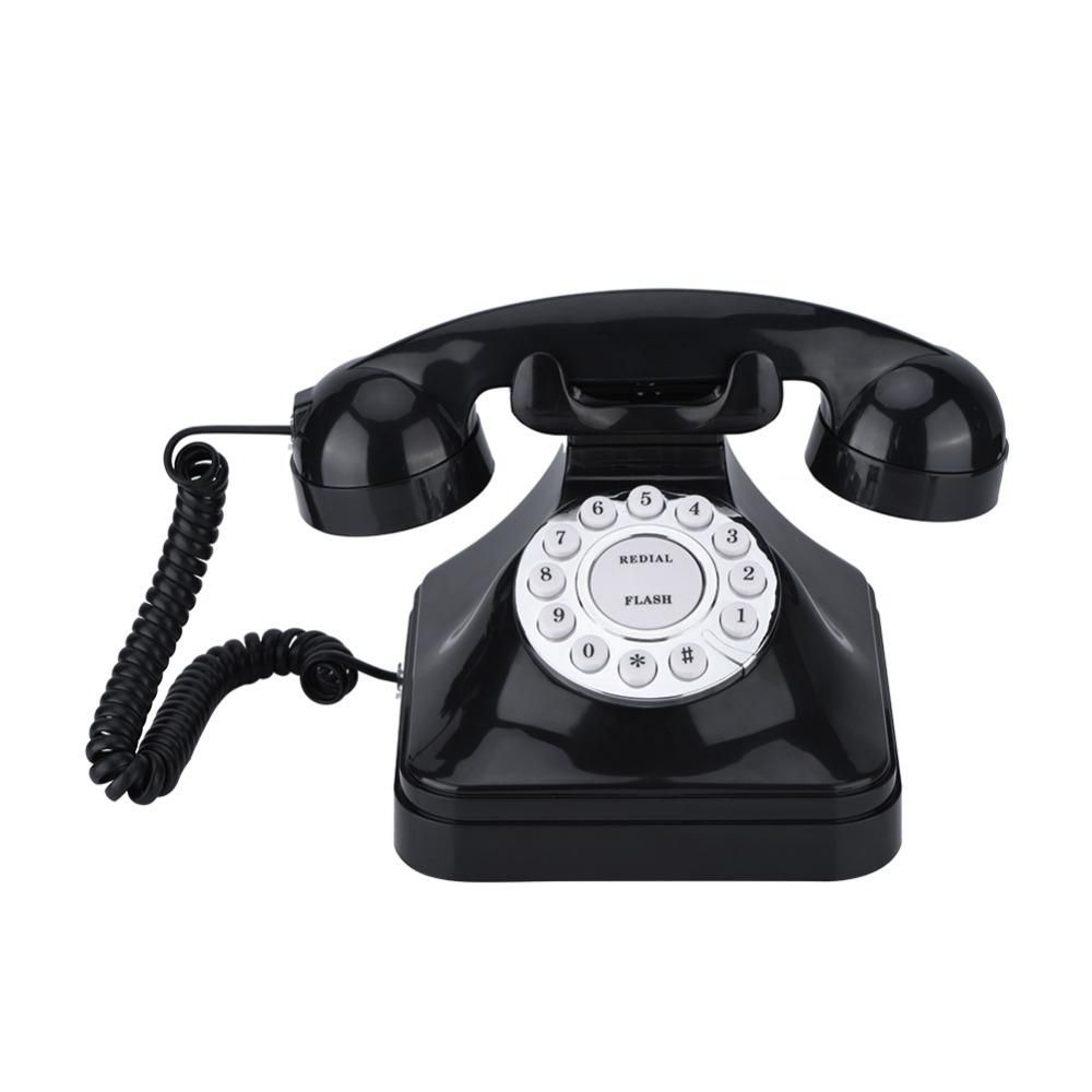 Vintage Telephone Multi Function Plastic Home Telephone Retro Antique Phone Wired Landline Phone Office Home Telephone Desk Decoration