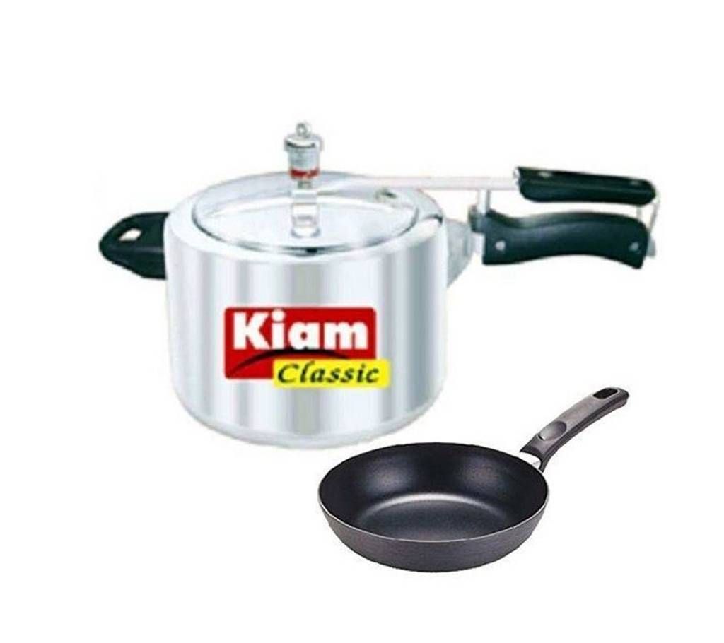 Kiam Classic Pressure Cooker 2.5 L - 14CM Non-Stick Frypan