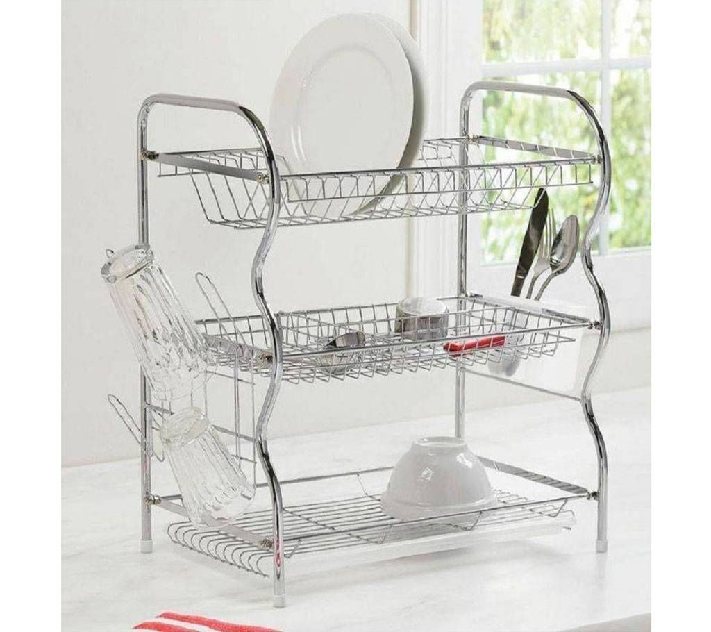 Stainless steel 3 lair dish rack