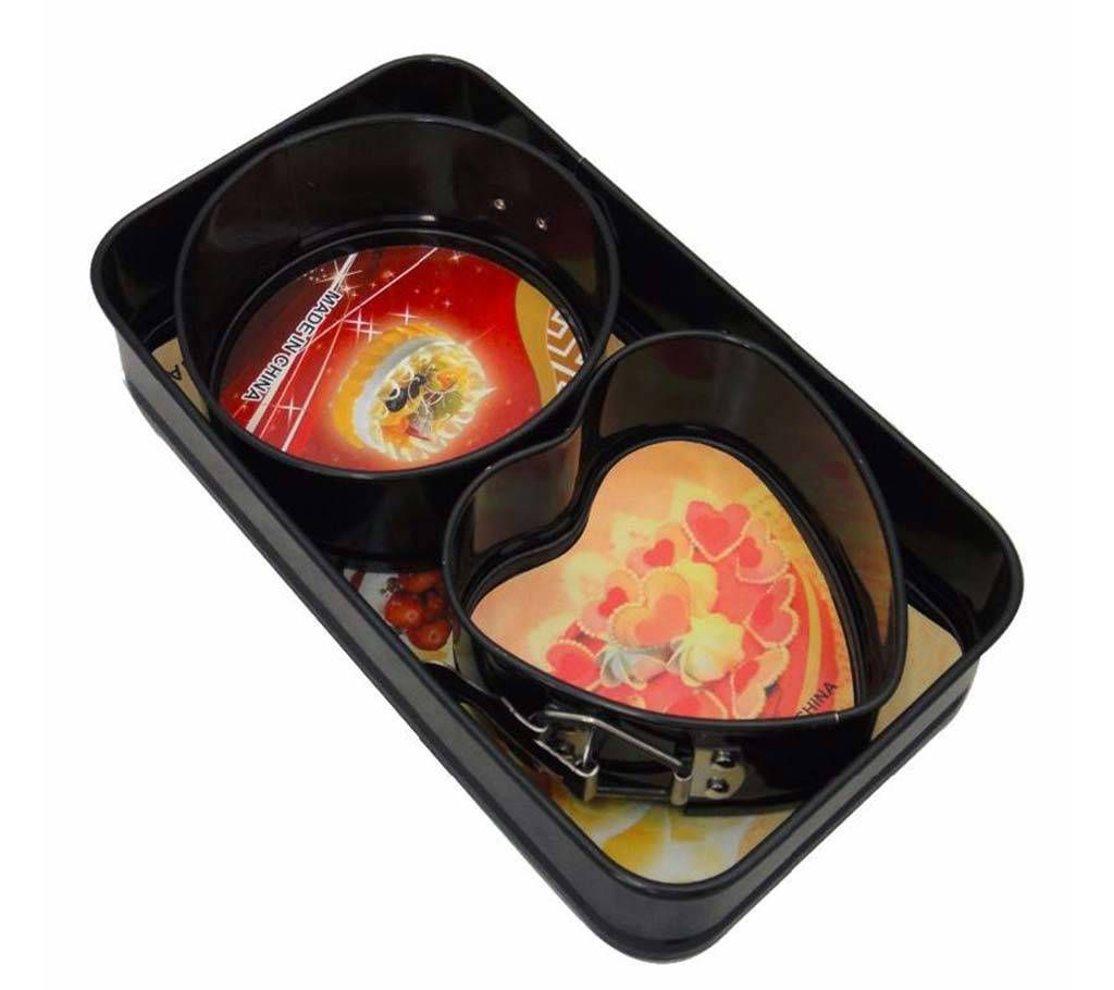 3 PCS MULTI SHAPE MINI CAKE MOULD