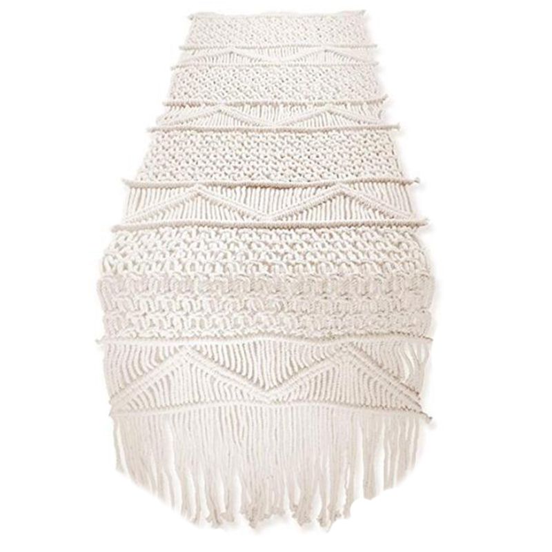 Macrame Table Runner Handmade Macrame Table Runner Gorgeous Handwoven Wedding Table Decoration Wedding Table Runner with Long Tassels Bedroom Art Decor