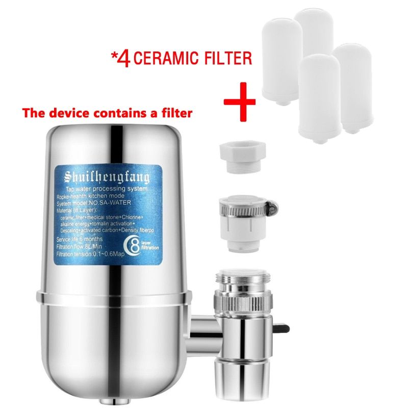 Remove Water Contaminants Alkaline Home Faucet Filter Water Percolator for Kitchen Accessories
