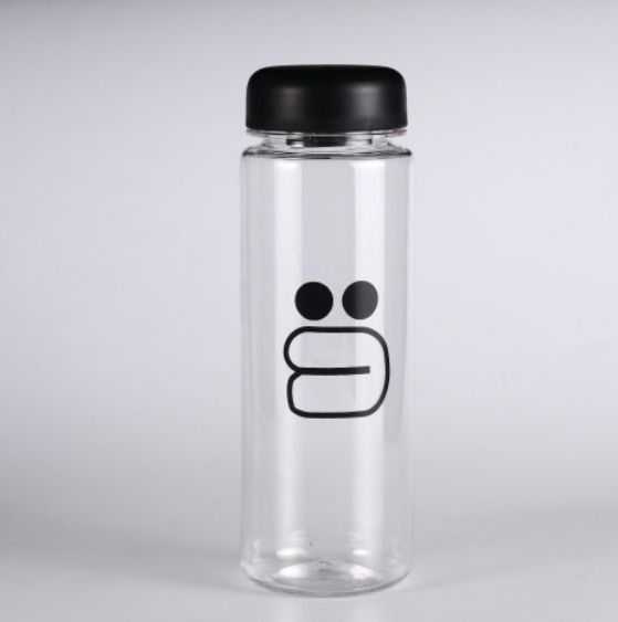 500ml Glass Water Bottle Portable Leakproof Thermoplastic Plastic Cute Sports Outdoor Running Camping Hiking Student Gift