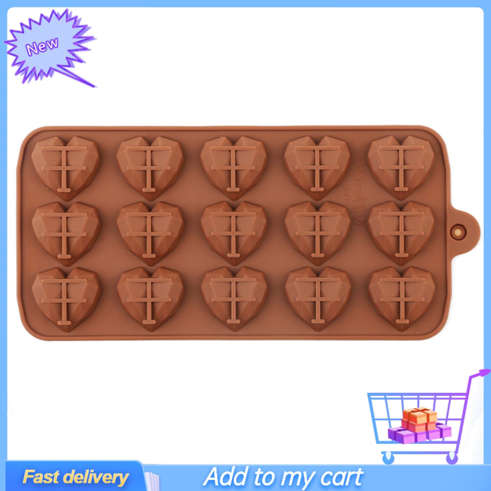 Cake Mold Heart Shape Multi-Function Silicone Dessert Pastry Ice Mould for Kitchen
