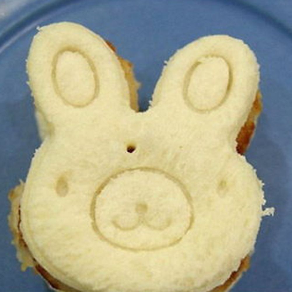 3Pcs Bento Cute Maker Rabbit Bear Flower Shape Sandwich Cookie Cutter Bread Molds