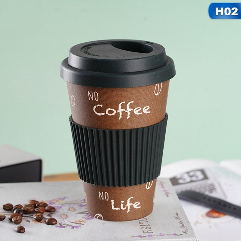 401-500ml Eco Friendly Bamboo Reu Travel Cup For Outdoor Portable Mug Tea Coffee Cup Coffee Tea Water Juice Mug Flask Gift
