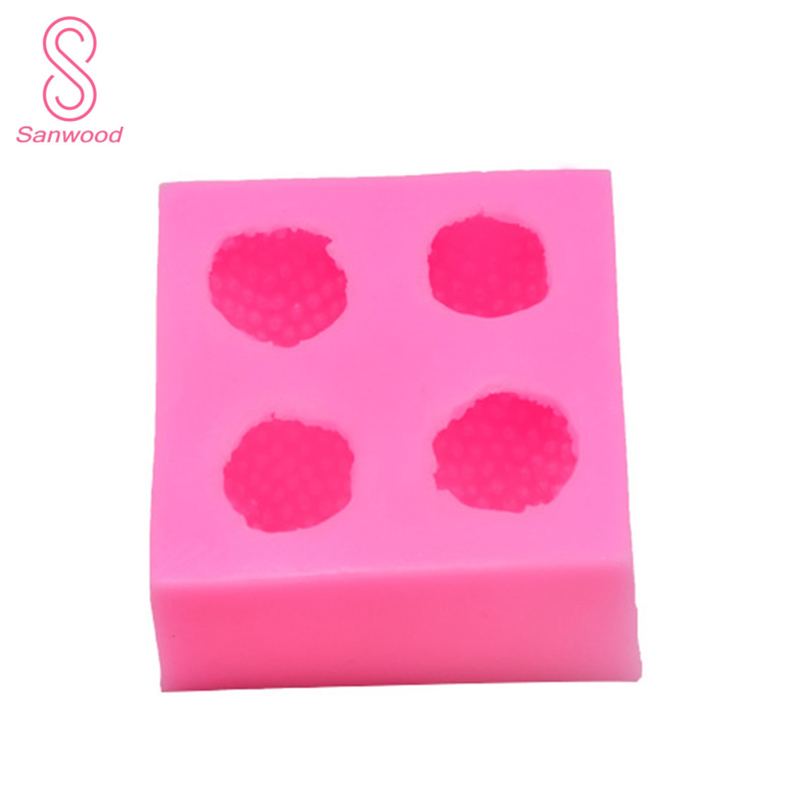 Four Cavities Strawberry Baking Mold Food Grade Non-stick Silicone 4 Cavities Bakeware Cake Mold for Kitchen