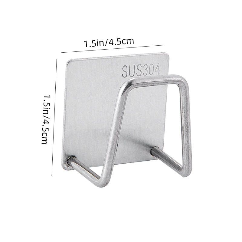 304 Stainless Steel Sponge Holder For Kitchen Sink Liquid Drainer Rack Home Storage Kitchen Gadgets Organizer
