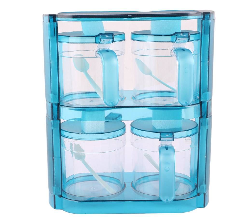Spice jars 4pcs set Anti-wear Spice Seasoning Jars for Restaurant Kitchen