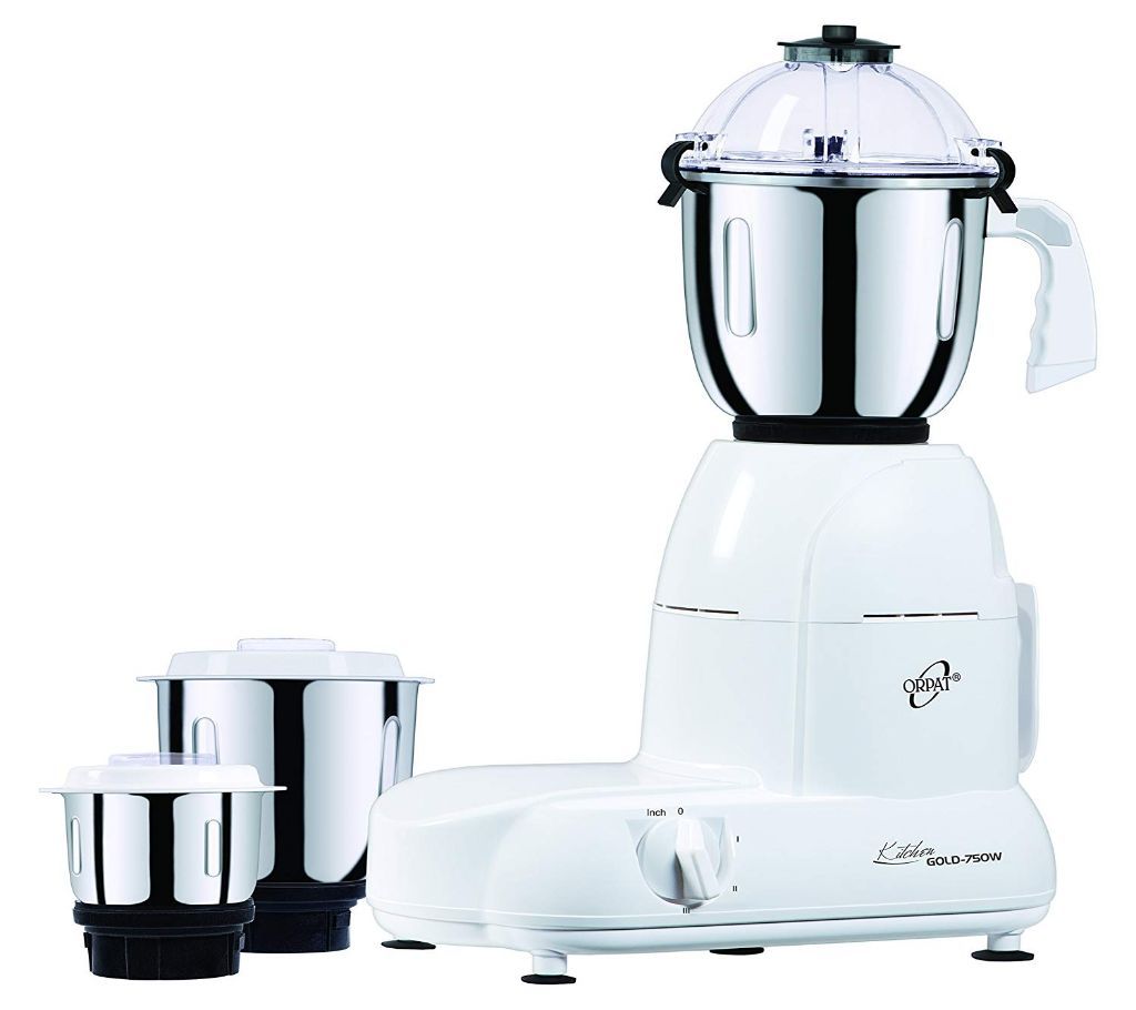 Orpat Kitchen Gold 750-Watt Mixer Grinder, White