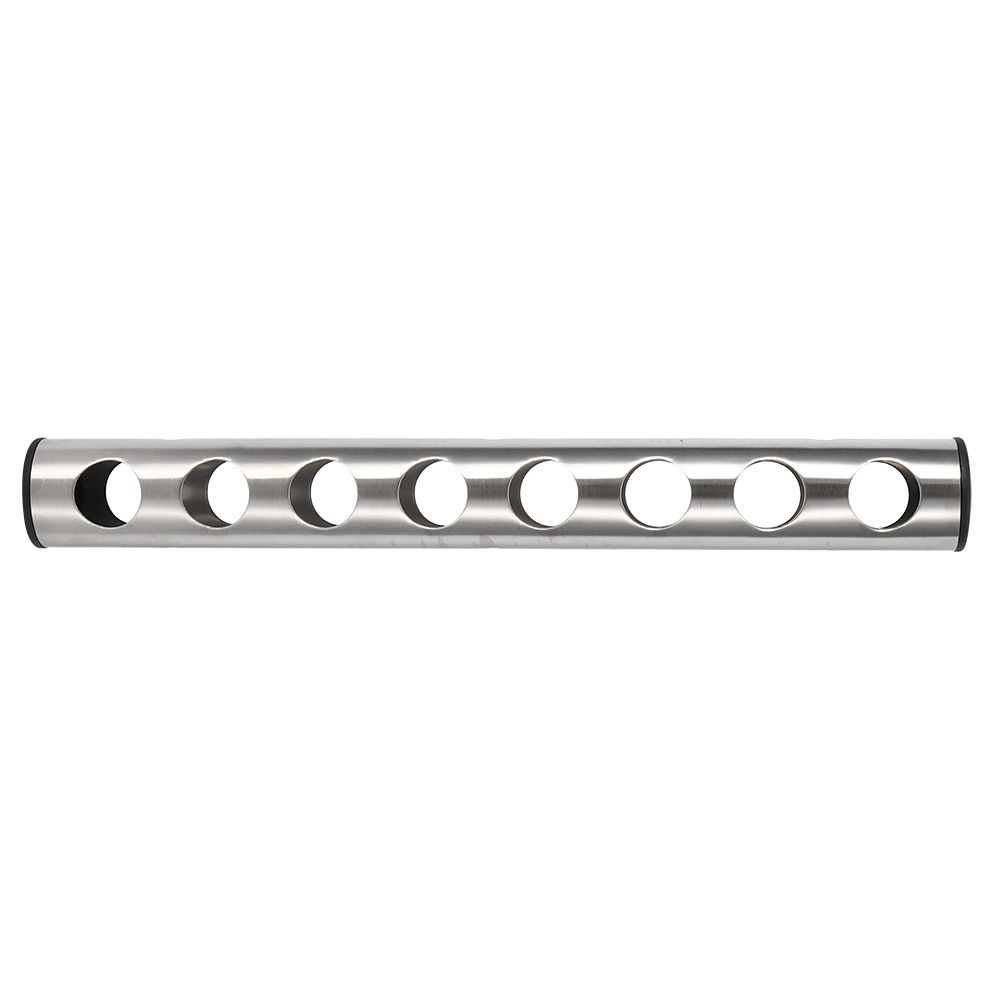 Stainless Steel Wall Mounted Vertical Red Bottle Holder Rack for Household Bar Supplies