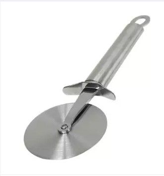 Pizza Cutter Round Shape Knife - Silver SS