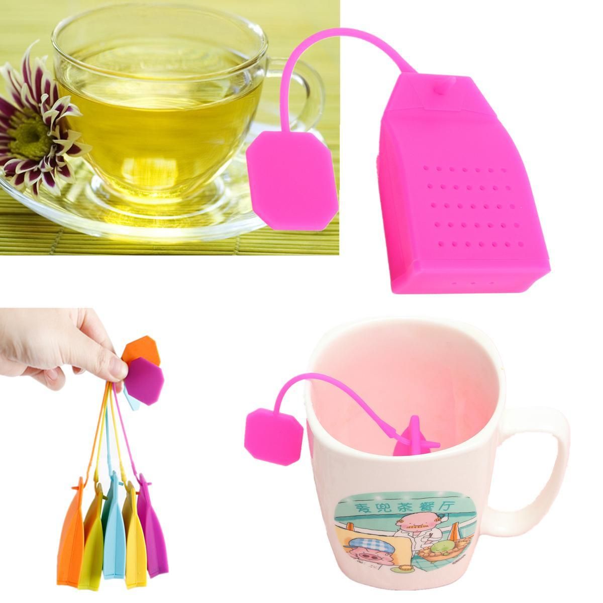 Hot Bag Style Silicone Tea Strainer Herbal Spice Infuser Filter Diffuser Kitchen