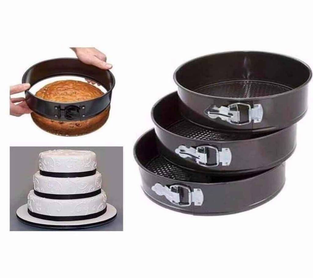 ROUND SHAPE CAKE MOULD 3 PCS
