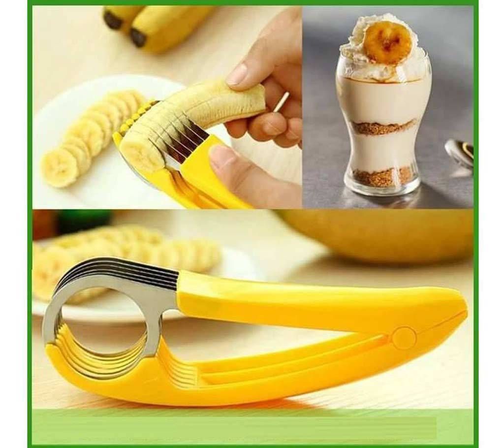 Banana Slicer Chopper Fruit Cutter Cucumber Vegetable Peeler Salad Home Cooking Tool