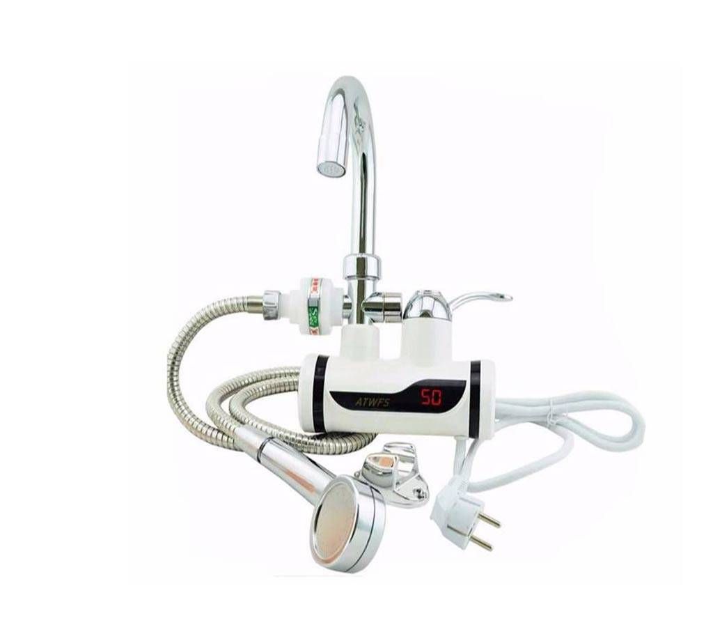 Digital Display Instant Hot Water Tap With Shower Head (wall mount)