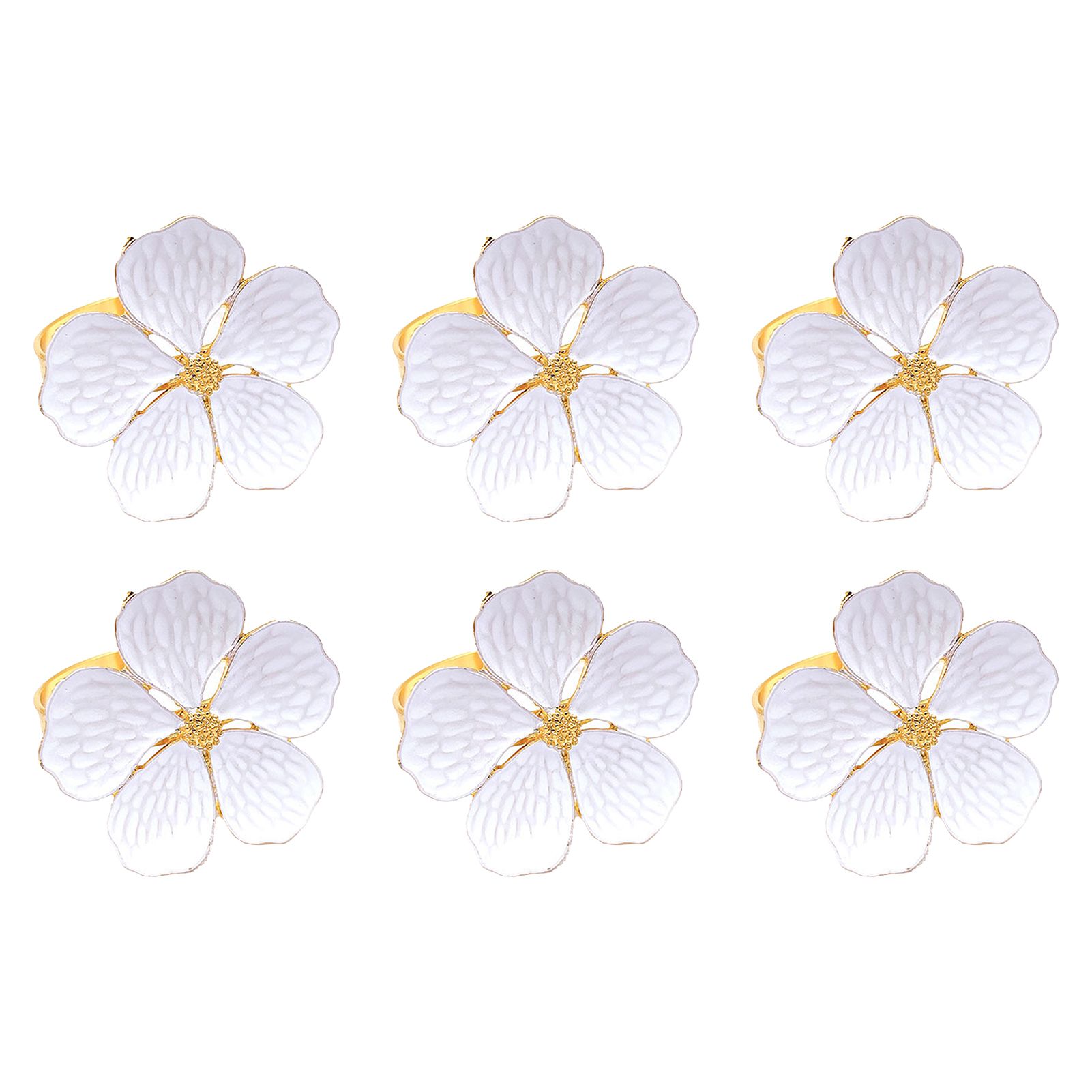Serviette Buckle Flower Pattern Wedding Wraps Napkin Ring
