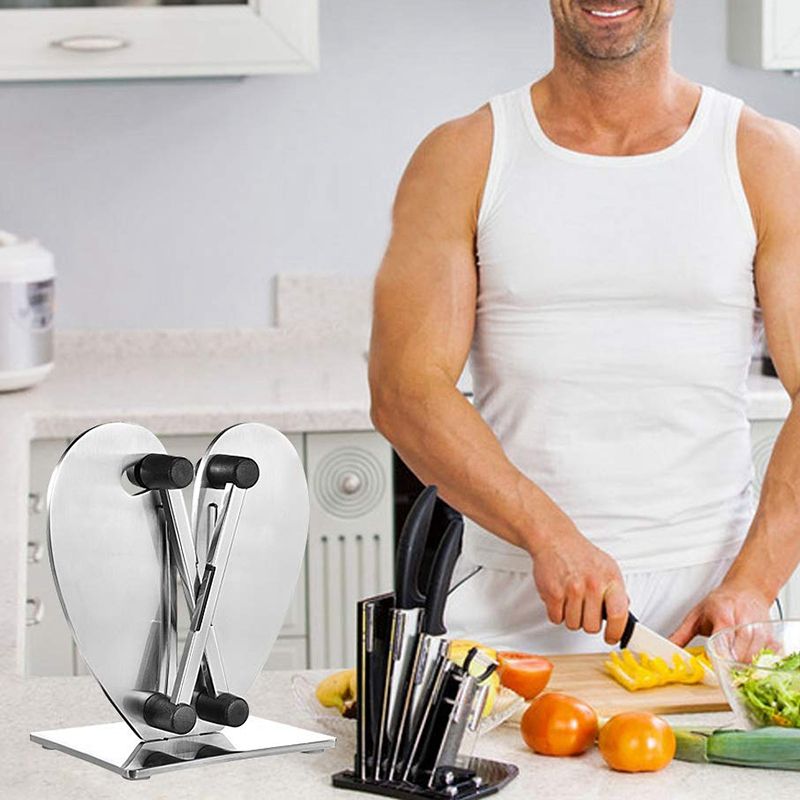 Sharpener, Solid Stainless Steel and Austrian Tungsten Carbide, Polishes Serrated, Beveled, Standard Blades Kitchen Sharpener Sharpeners Best