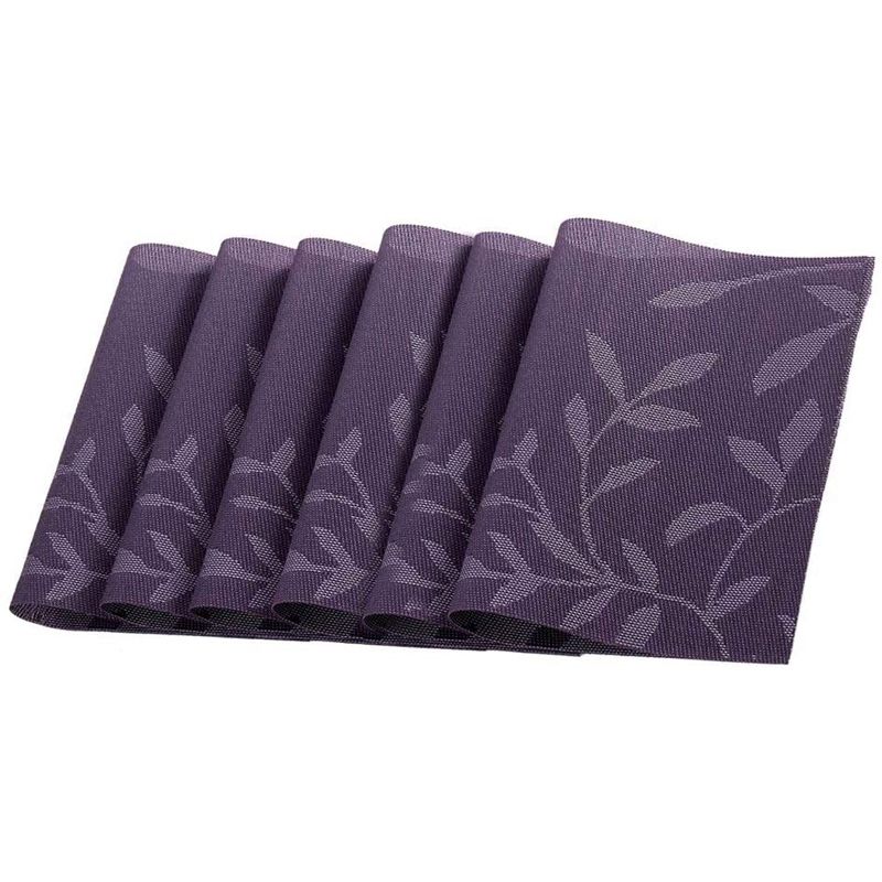 HAOEN Washable Placemats for Dining Table Heat Insulation Stain Resistant Kitchen Table Mats 6PCS