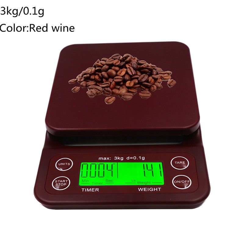 Coffee Scales Digital Scale Jewelry Weight With Timer Electronic LCD Display Grams Kitchen dru_g Weight Tool Drip Scale 30% OFF