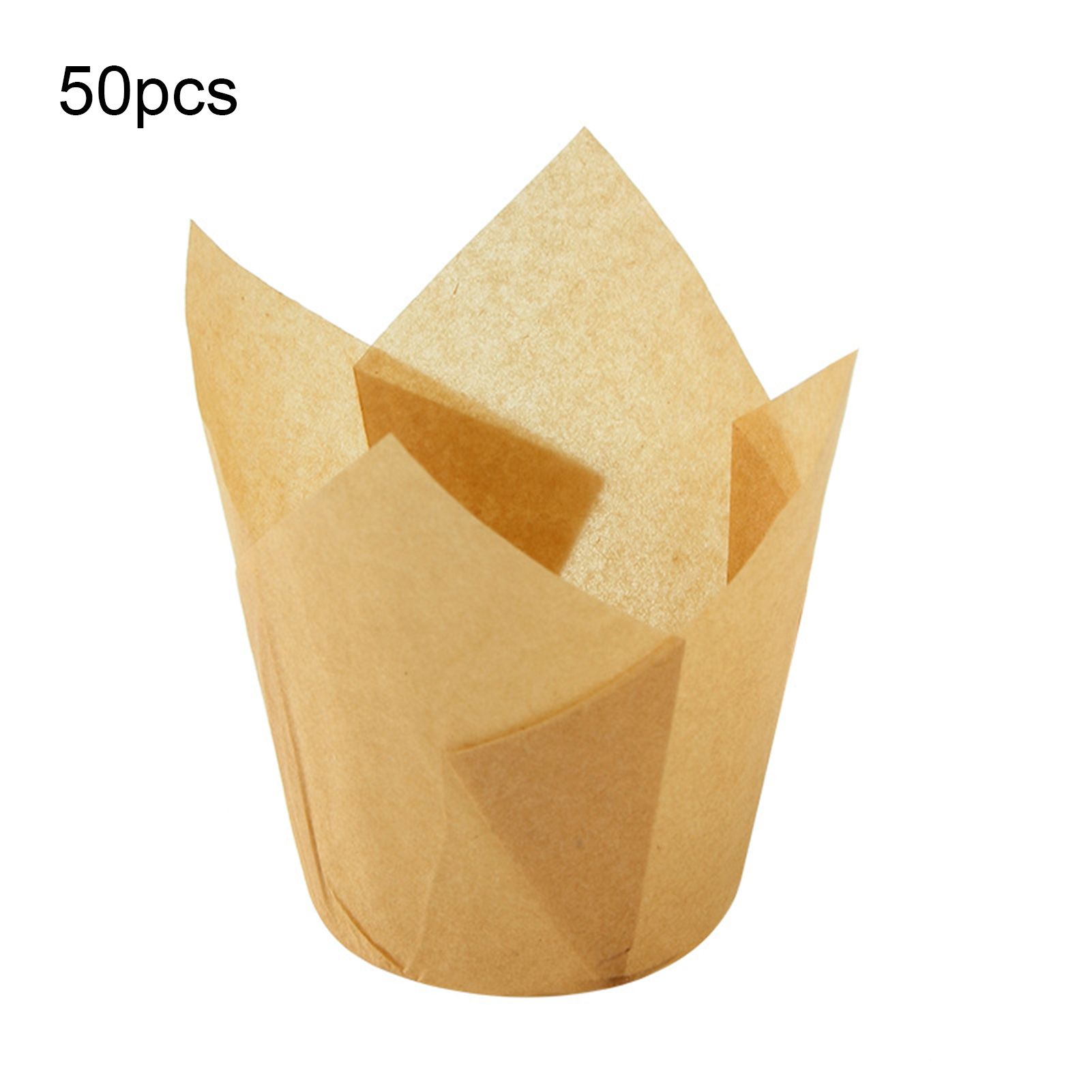 50 Pcs Cake Cup Multi-use Heat-resistant Oil-proof Paper Kitchen Cake Cup for Cooking