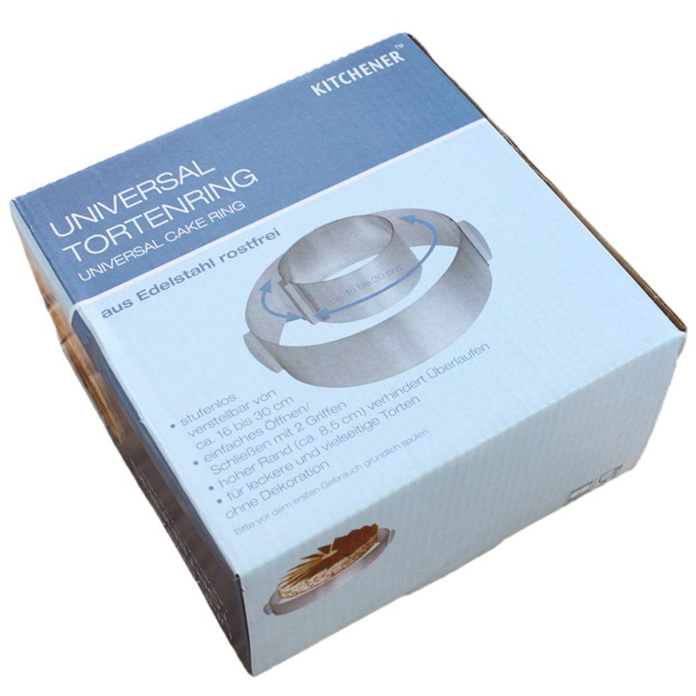 Mousse ring telescopic round cake ring stainless steel Circular telescopic mousse circle Cake mould Baking tools 1 Piece - sliver