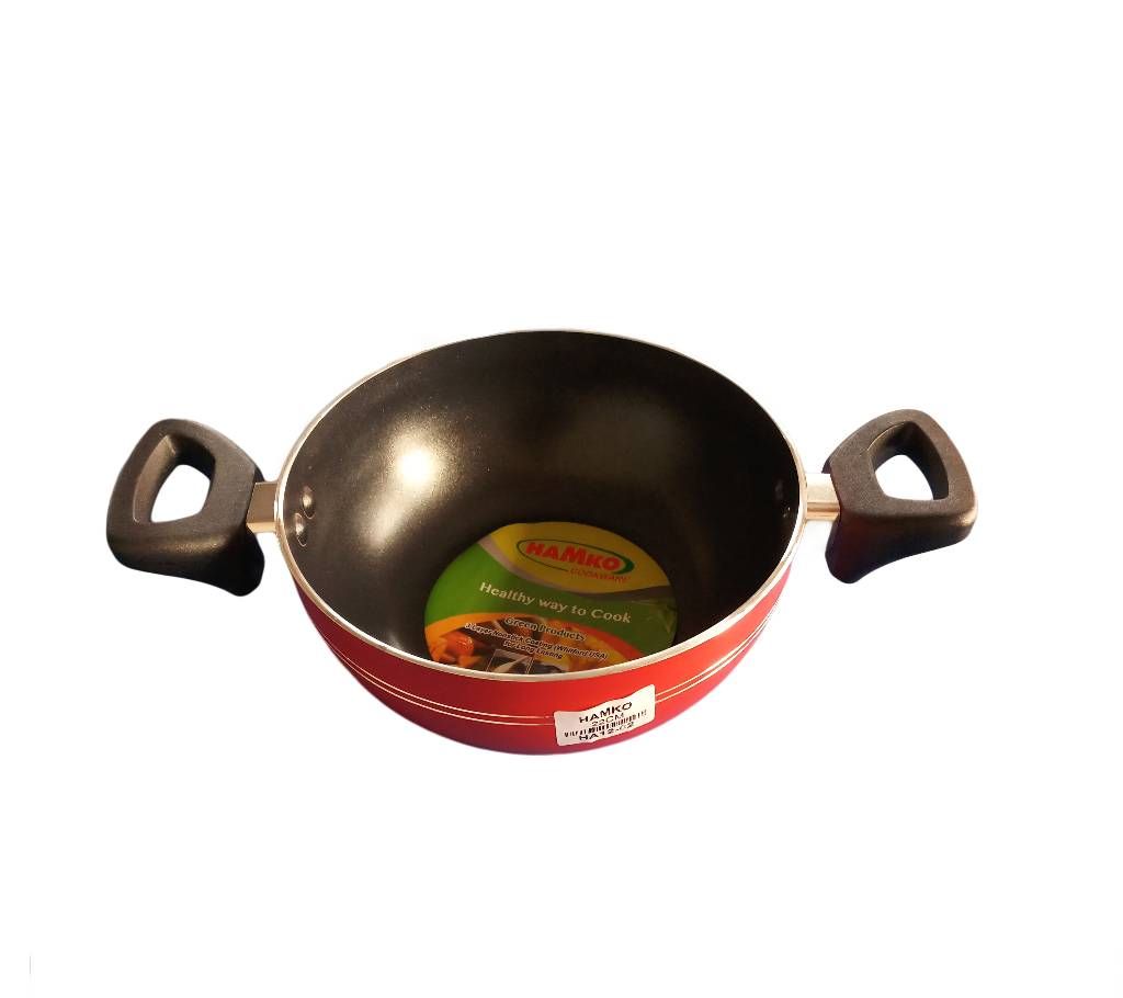 Hamko HA12-07 (TH Wokpan with Glass Lid Red-20 CM)-IB