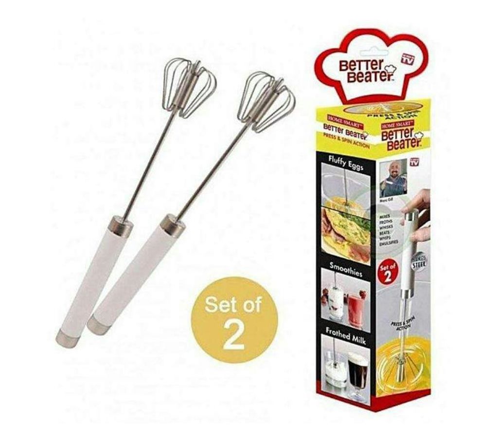 Press & Spin Action Better Egg Beater