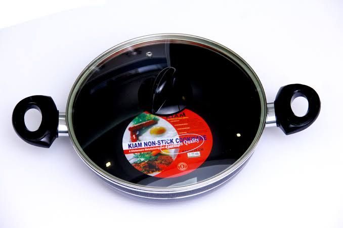 Kiam Non-stick Karai 30Cm with Glass Lid