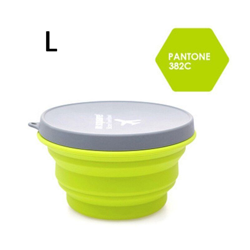 Food Grade Silicone Collapsible Portable Bowl Tableware Set Food Container Salad Dish Camping Travel Outdoor Food Bowl Wholesale