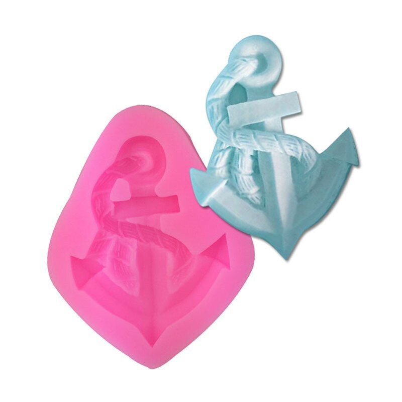 Anchor Rudder Silicone Mold Ship Rope Fondant Cake Sugarcraft Decorating DIY Tools Pastry Chocolate Cupcake Baking Moulds