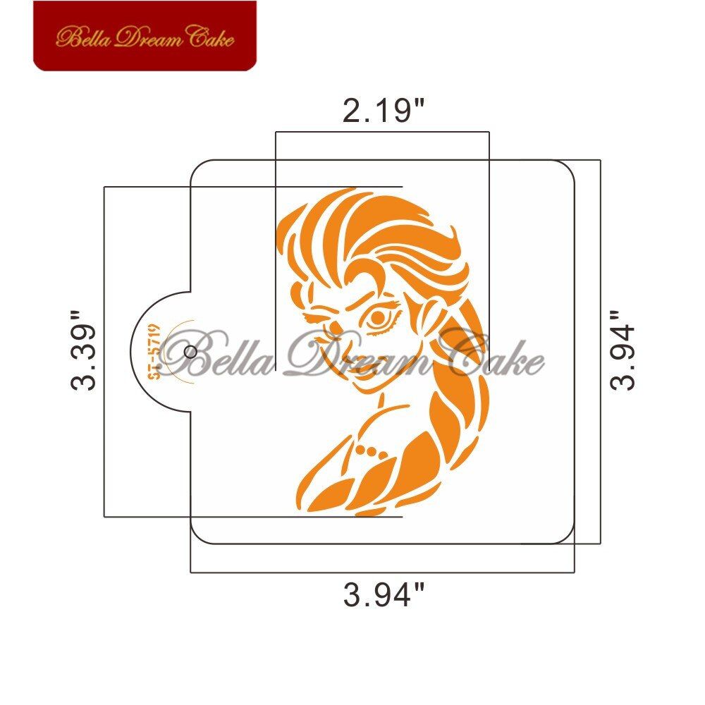 1pc Cartoon Princess Girl Cookies Stencil Coffee Stencils Wedding Plastic Cake Stencil Cake Template Decorating Tool Bakeware