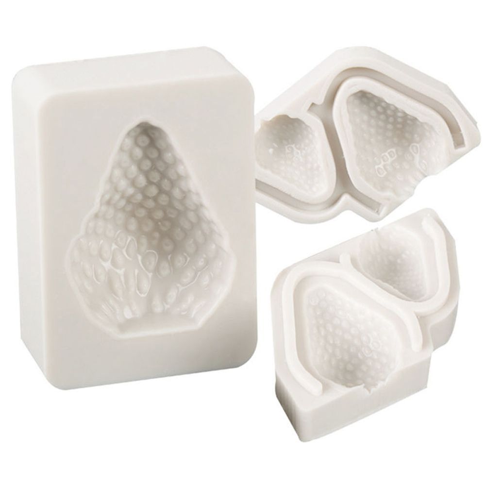 3Pcs Cute Silicone Strawberry Mold Chocolate Fondant Candy Baking Decor Mould