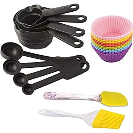 Silicone Spatulas,Silicon Cup Cake/Muffin6pcs & Cake Mould,Measuring Spoons-Cups,