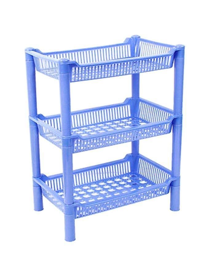 3 Layers Shelf Storage Rack Organizer - Blue