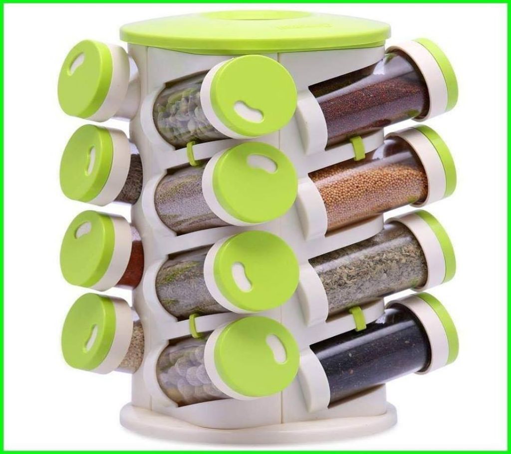 16 Pot Plastic Spice Jar