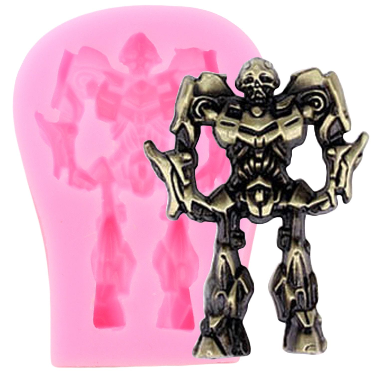 Robot Silicone Mold Baby Birthday Party Cake Decorating Tools Fondant Cookie Baking Chocolate Gumpaste Candy Molds