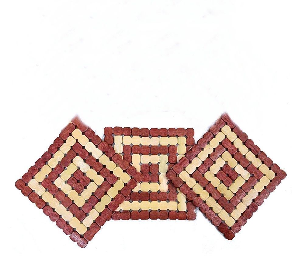 Bamboo Pads Coasters or Pan Pot Holder -3pc