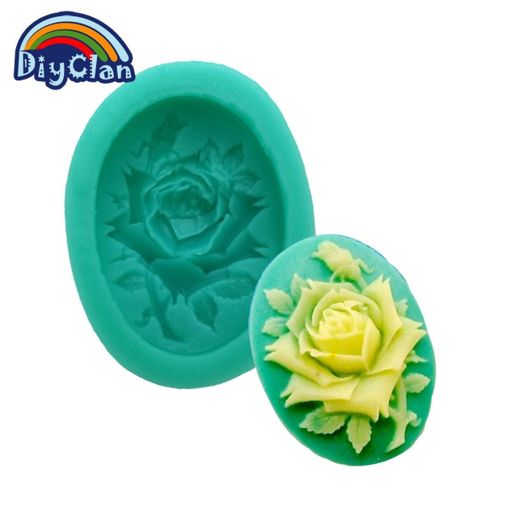 Flower Food-Grade silicone molds for cake decorating mini resin fondant mold chocalate rose clay decoration tools F0010HM