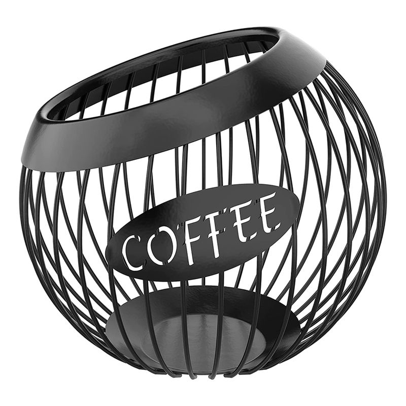 BRADOO Coffee Pod Holder, Large Capacity K Cup and Espresso Coffee Pod Organizer, Metal Coffee Capsule Storage Basket