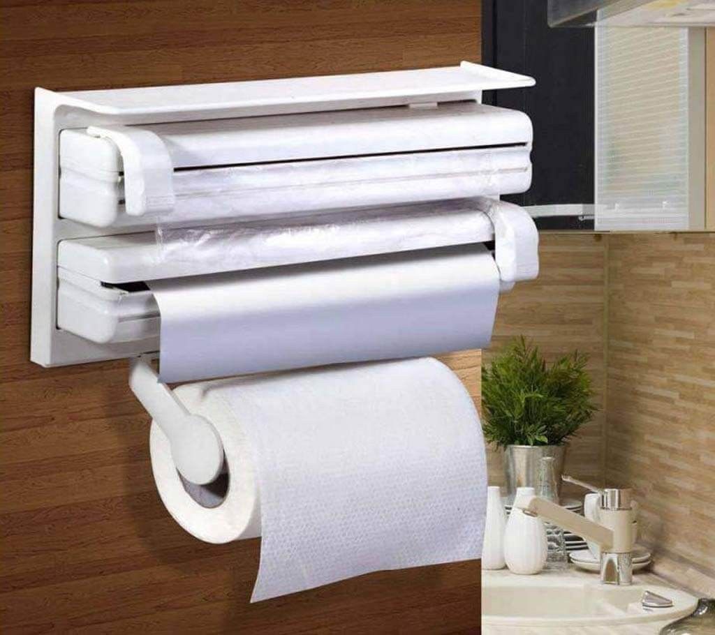 3 in 1 kitchen foil and tissue roll dispenser