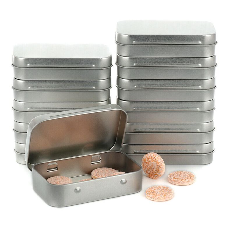 24PCS Small Metal Storage Box Case Organizer for Money Coin Candy Key