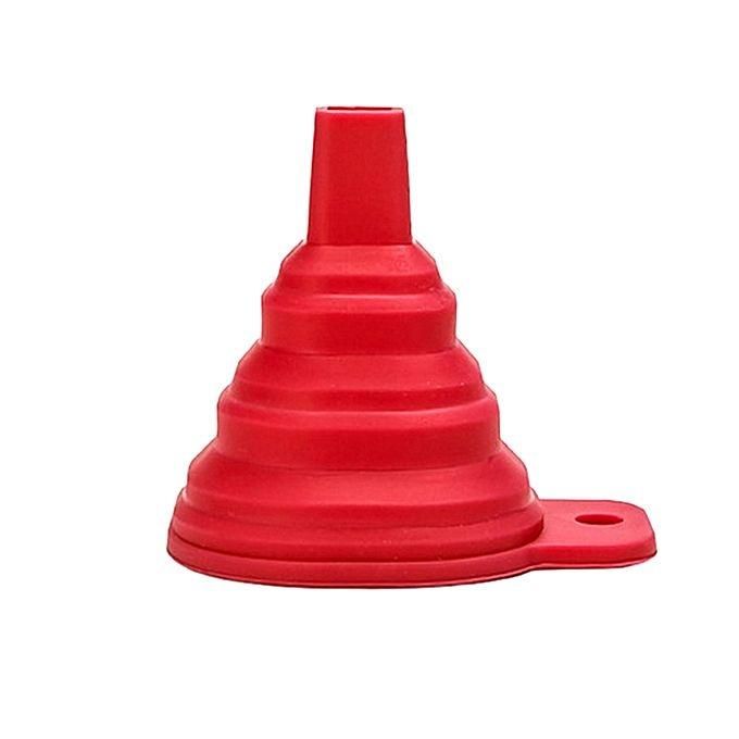 Silicone Gel Folding Funnel - Red