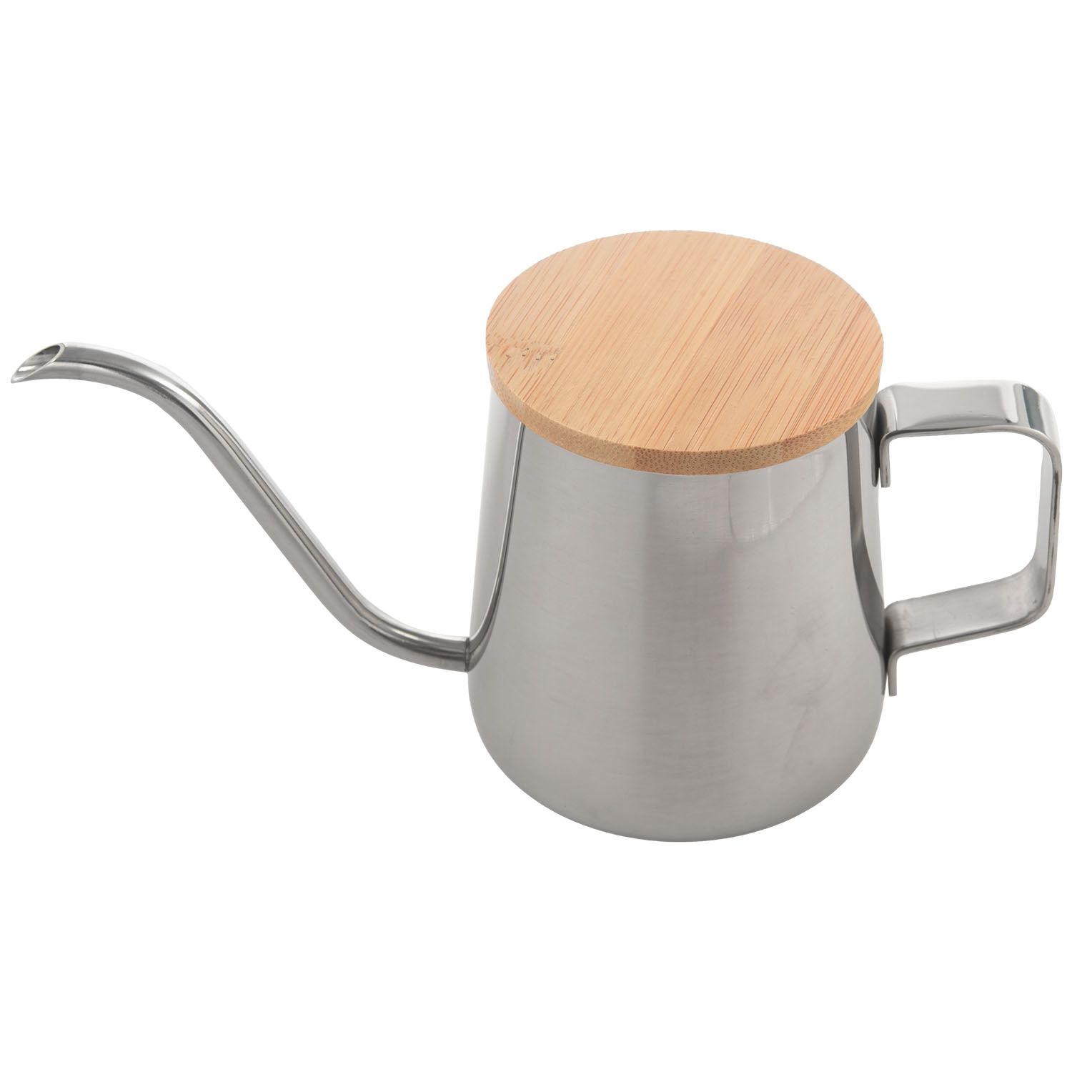 Individual 350Ml Long Narrow Spout Coffee Pot Gooseneck Kettle Stainless Steel Hand Drip Kettle Pour Over Coffee And Tea Pot With Wooden Cover Exquisite Product