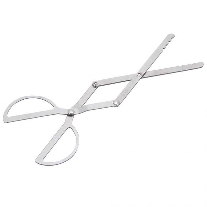 Protable Stainless Steel Folding Fire Tongs Outdoor Camping Picnic BBQ Charcoal Firewood Pliers Stove cessory Tools