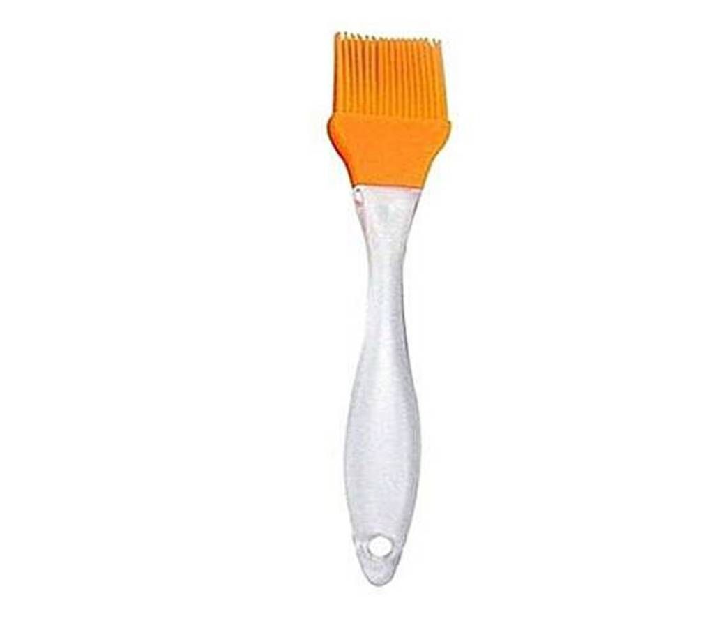 Silicon Oil Brush with Silicone Spatula - Orange