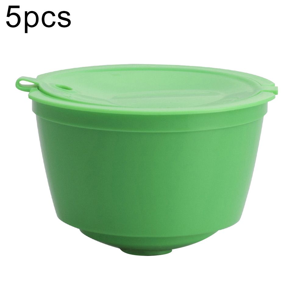 5Pcs Reusable Refillable Coffee Filter Capsule Cup for Dolce Gusto Machines