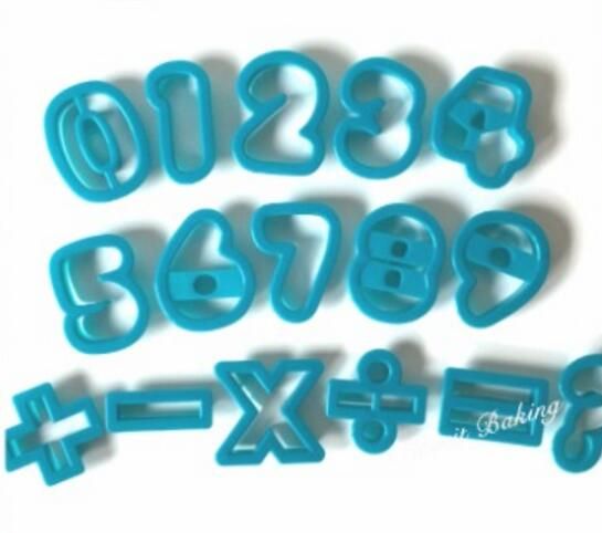 Cake Mold alphabet number letter cutter Plastic Fondant tools Cookie press Mould Cake cake baking Decorating Mold Cupcake