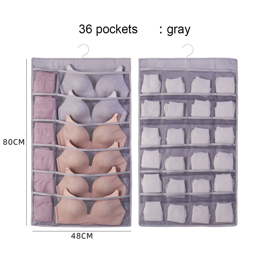 Yfashion Practical Underwear Socks Storage Bag mitory Wardrobe Fabric Wall Hanging Bag