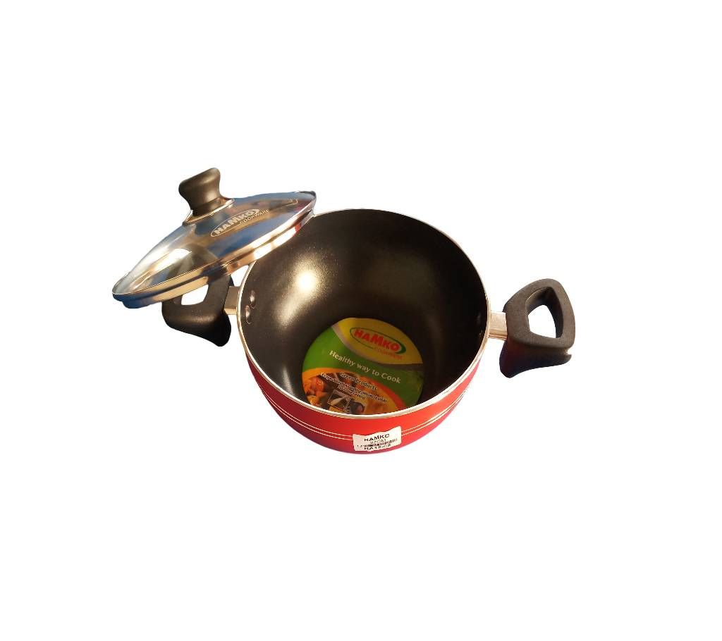 Hamko HA12-09 (TH Wokpan with Glass Lid Red-24 CM)-IB